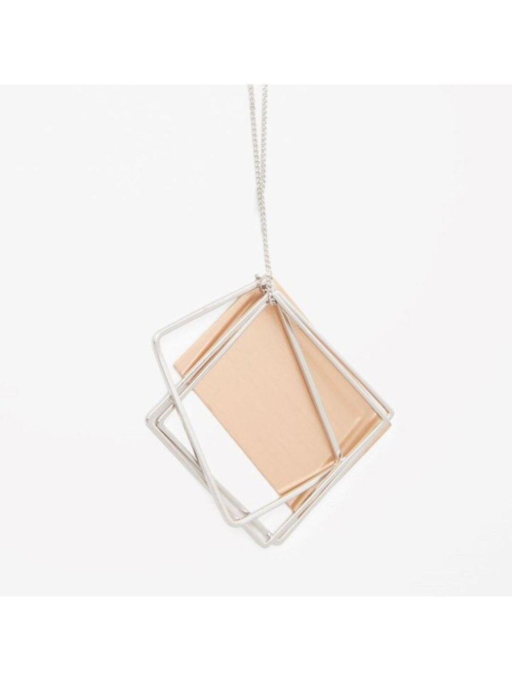 COS Geometric Metal Pendant Necklace